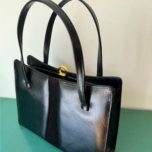 ACKERLY LONDON - Vintage Black leather handbag